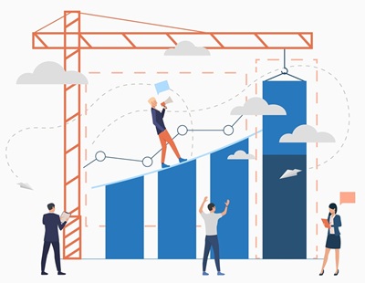 Construction investment flat icon